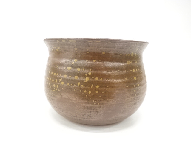  高取焼　鬼丸雪山造　掛分　建水